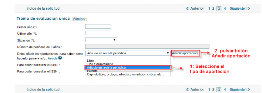 Aportación -añadir-