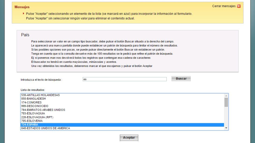 Buscador -selección de valor-