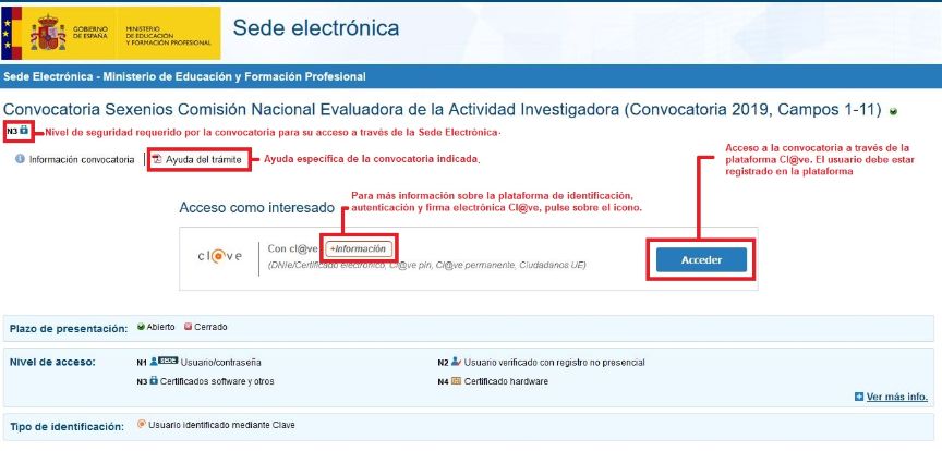 Acceso a Sede