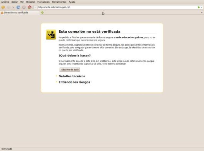 conexión no verficada