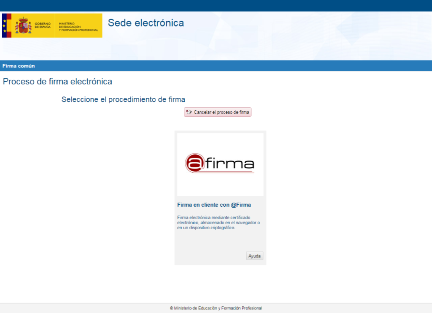Selección del procedimiento