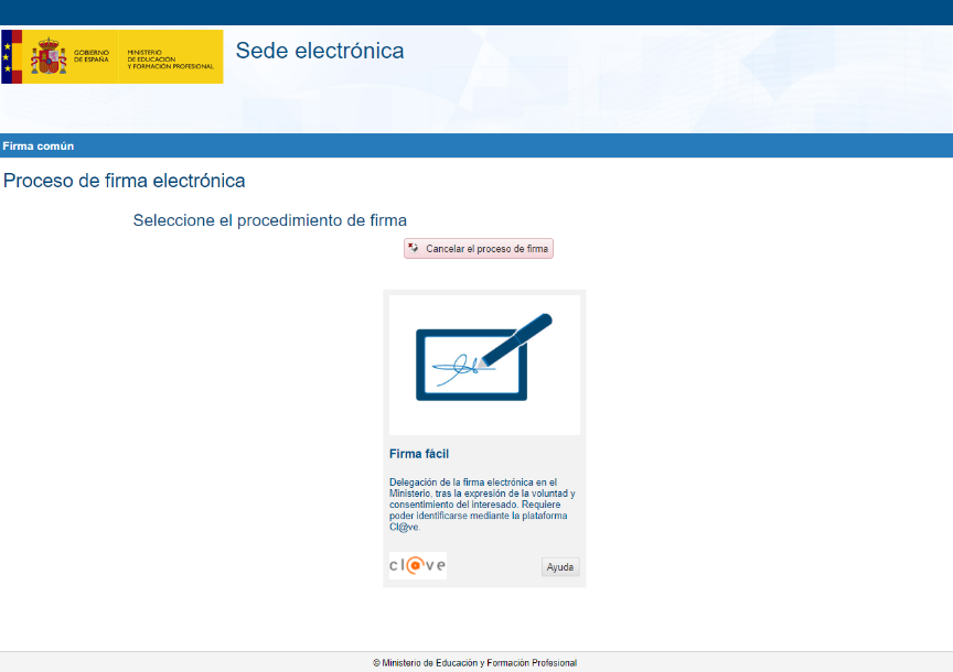 Selección del procedimiento
